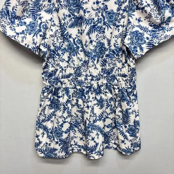 Maeve by Anthropologie Somerset Blouse Top Shirt Size Medium Floral Boho D064 -4 - Picture 10 of 13